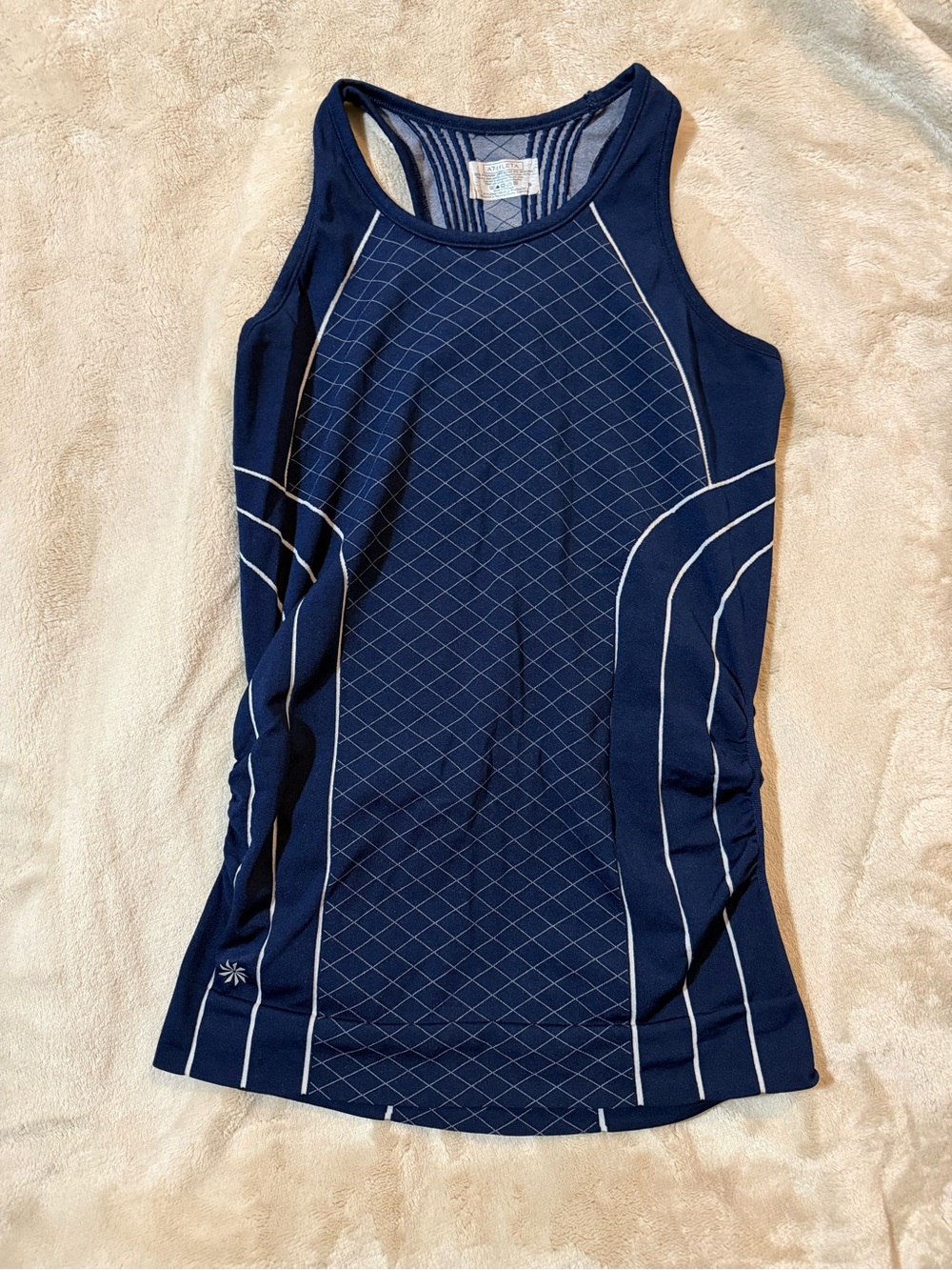 Athleta Speedlight Tank Women’s Small Navy Blue Running Workout Top